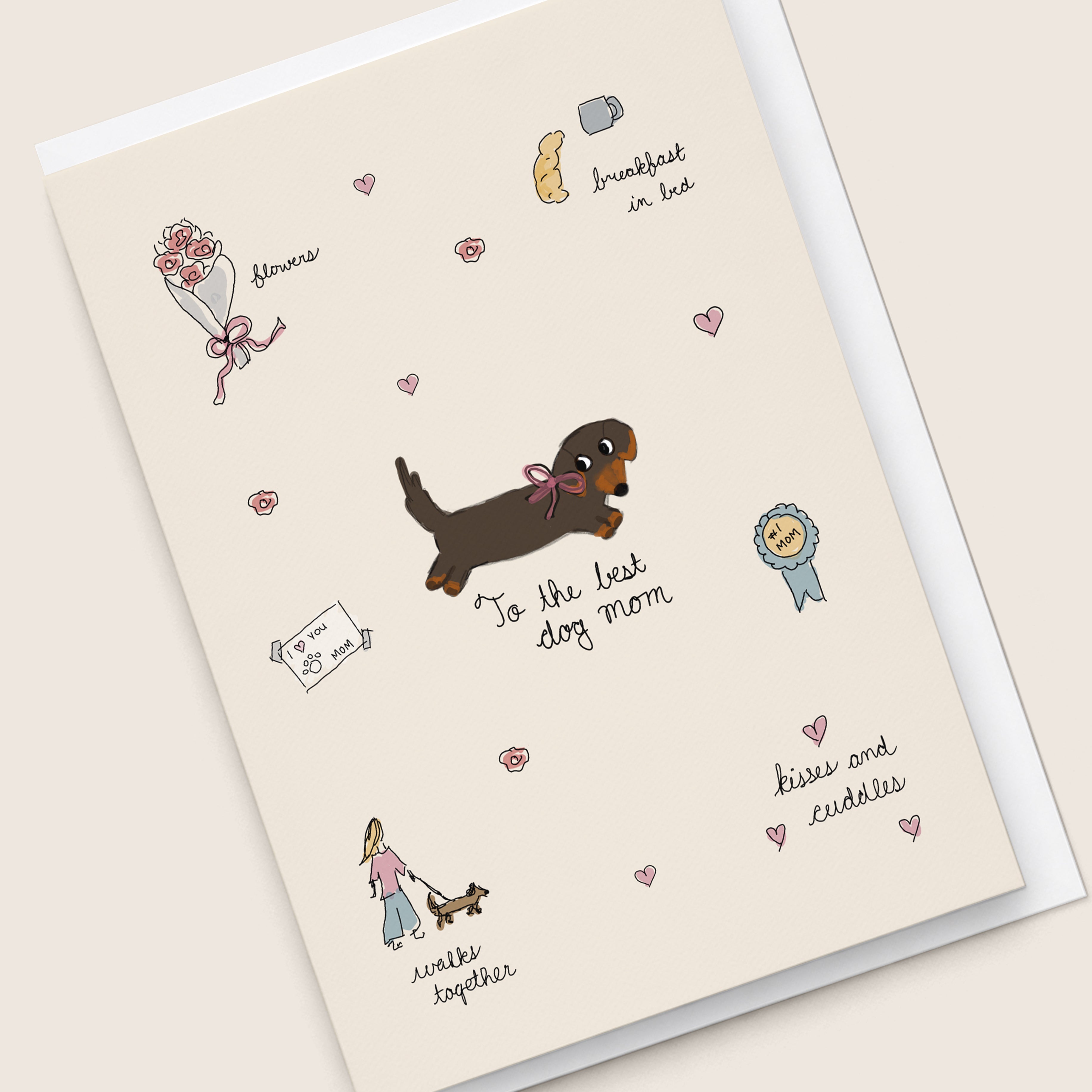 "Best Dog Mom” Mother's Day Card