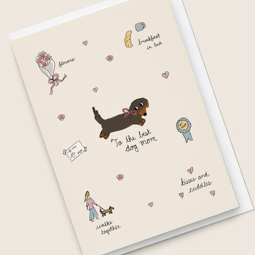 "Best Dog Mom” Mother's Day Card