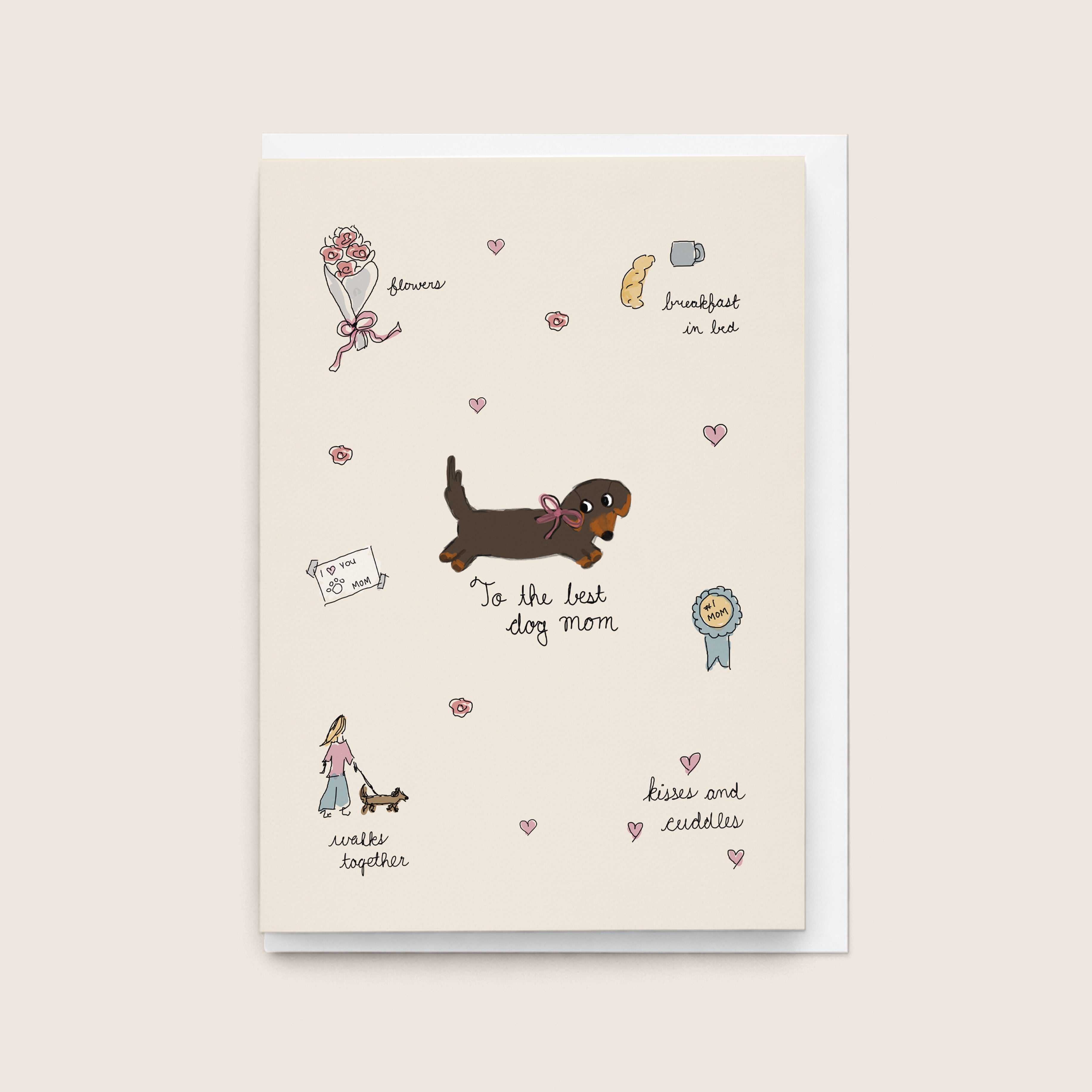 "Best Dog Mom” Mother's Day Card