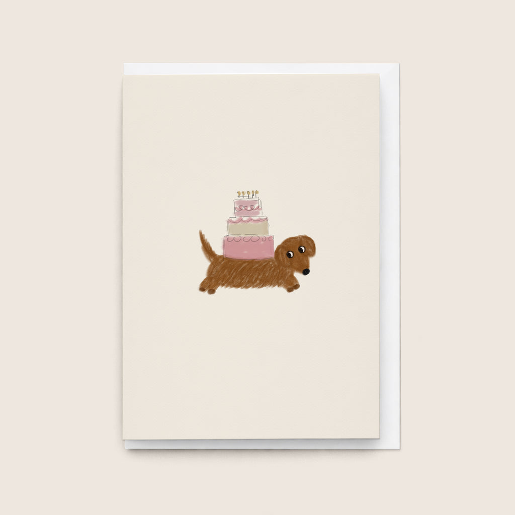 'Birthday Cake Doxie' Card