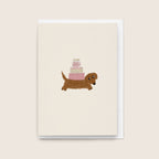 'Birthday Cake Doxie' Card