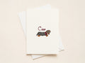 "Ciao” Greeting Card - Black and Tan Doxie