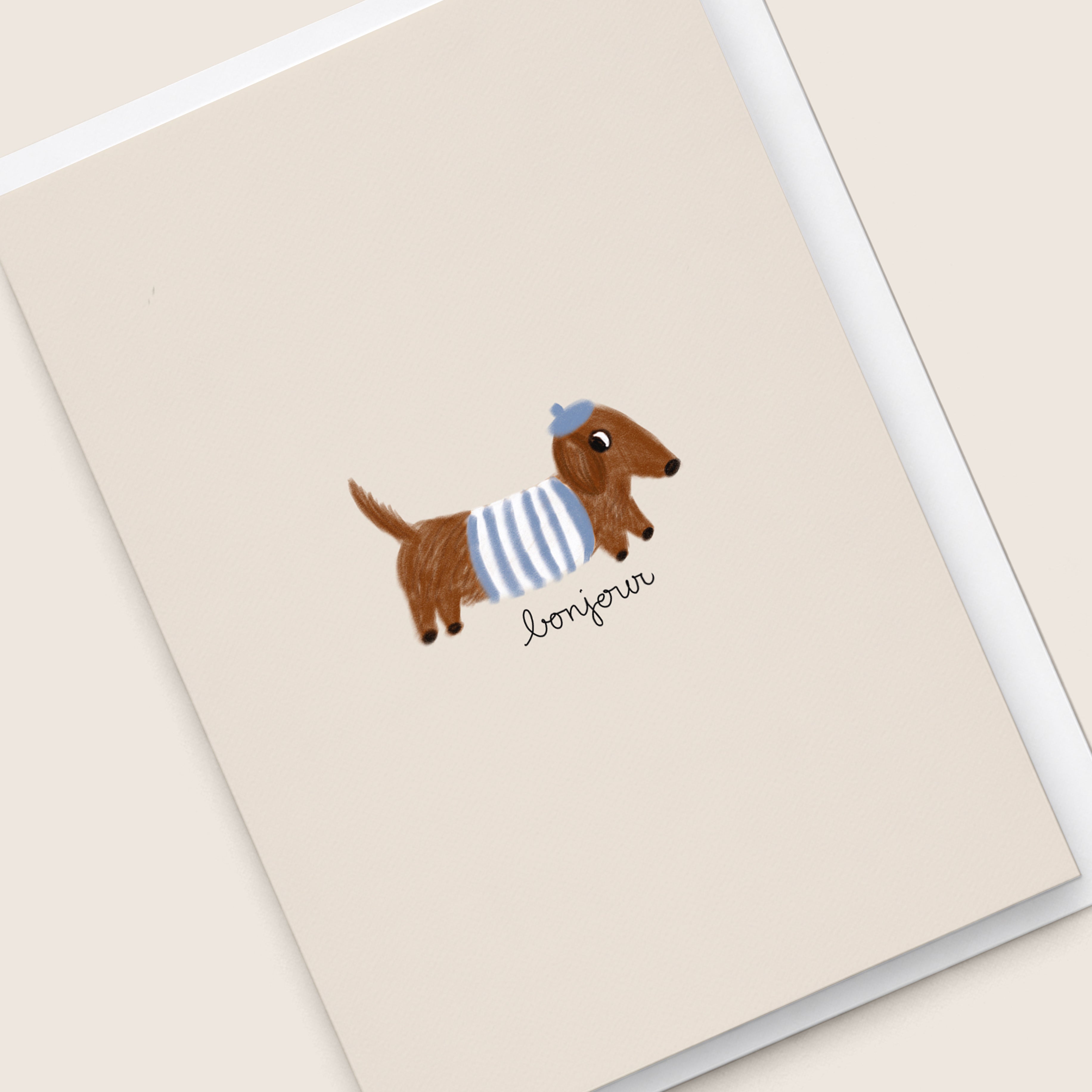 "Bonjour” Greeting Card