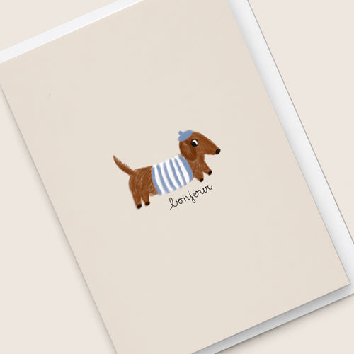 "Bonjour” Greeting Card