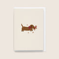 'Naughty Sausage' Christmas Card