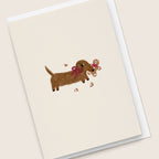 'Naughty Sausage' Christmas Card