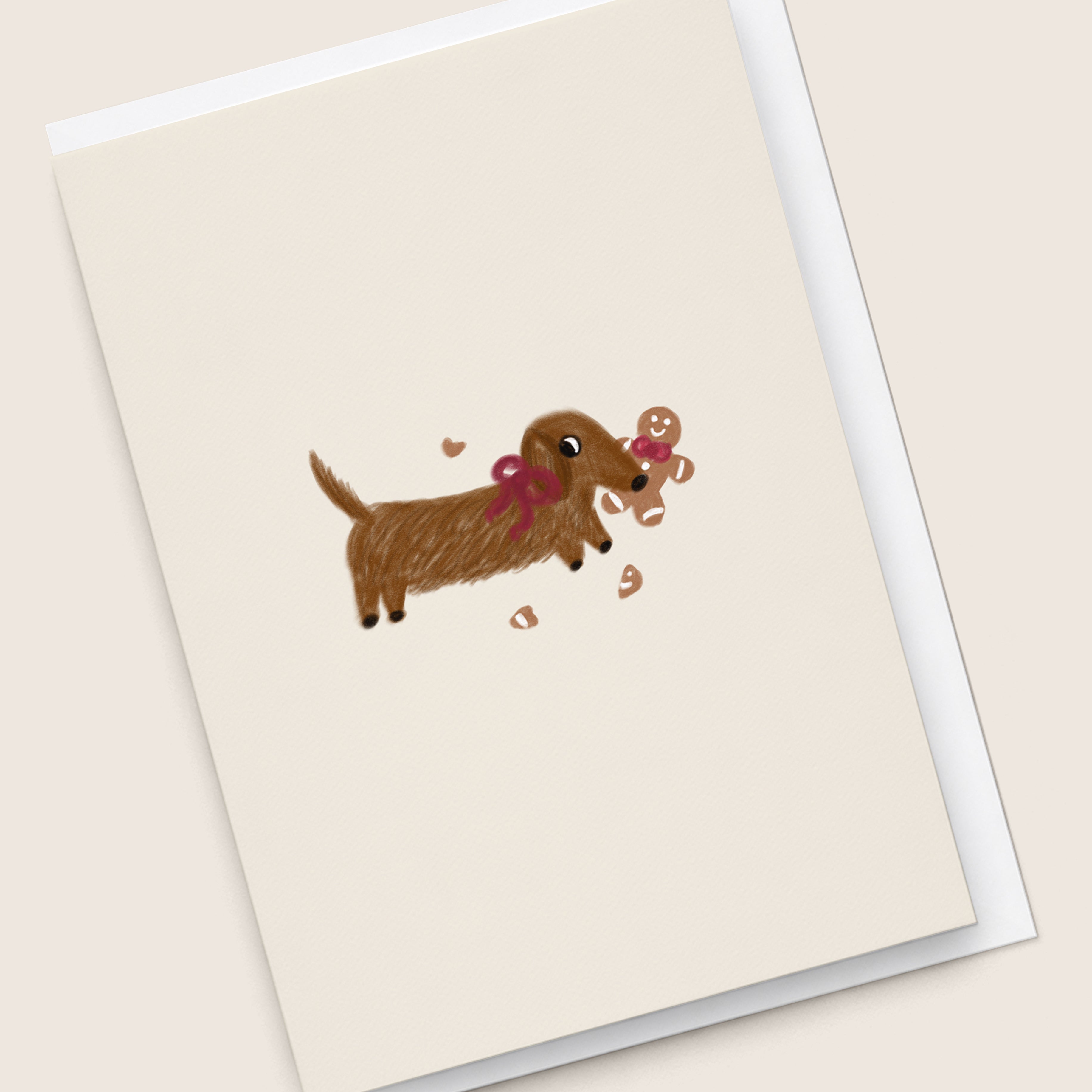 'Naughty Sausage' Christmas Card