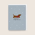 'Dachshund Through the Snow' Christmas Card