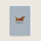 'Dachshund Through the Snow' Christmas Card