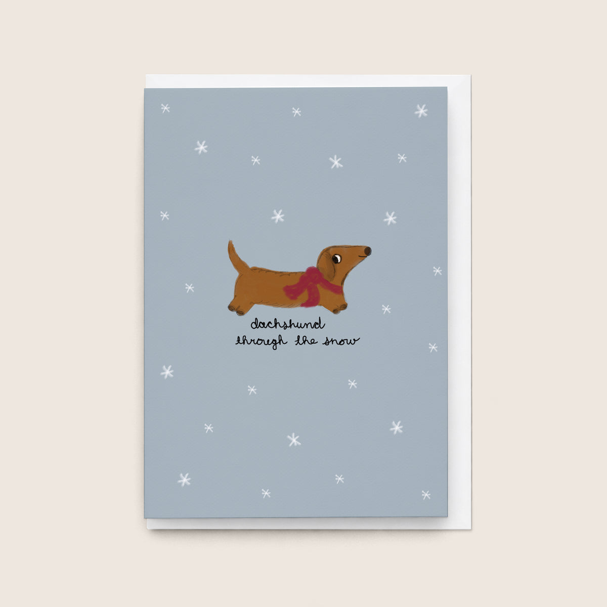 'Dachshund Through the Snow' Christmas Card