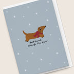 'Dachshund Through the Snow' Christmas Card