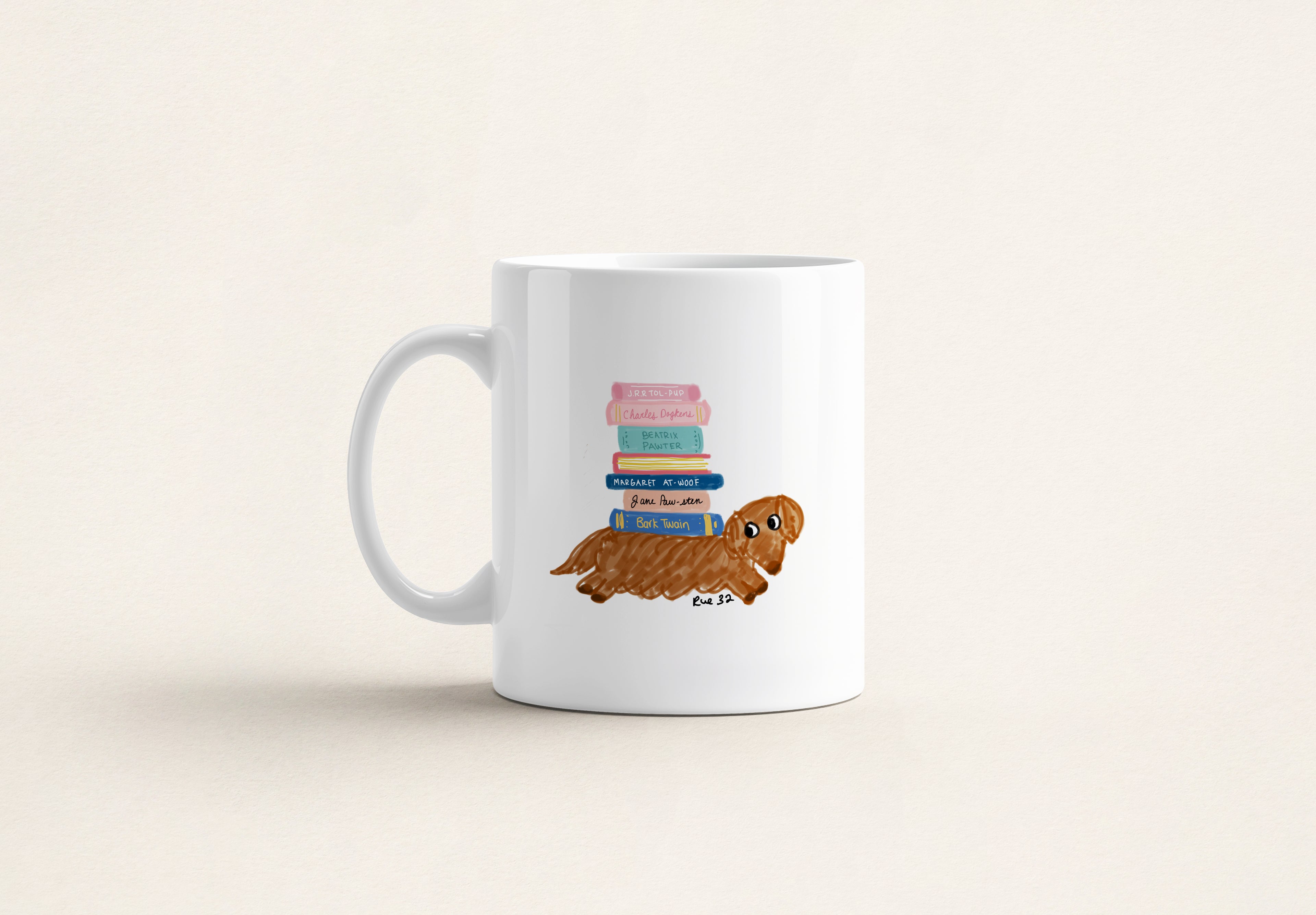 "Doxie Book Club” Ceramic Mug
