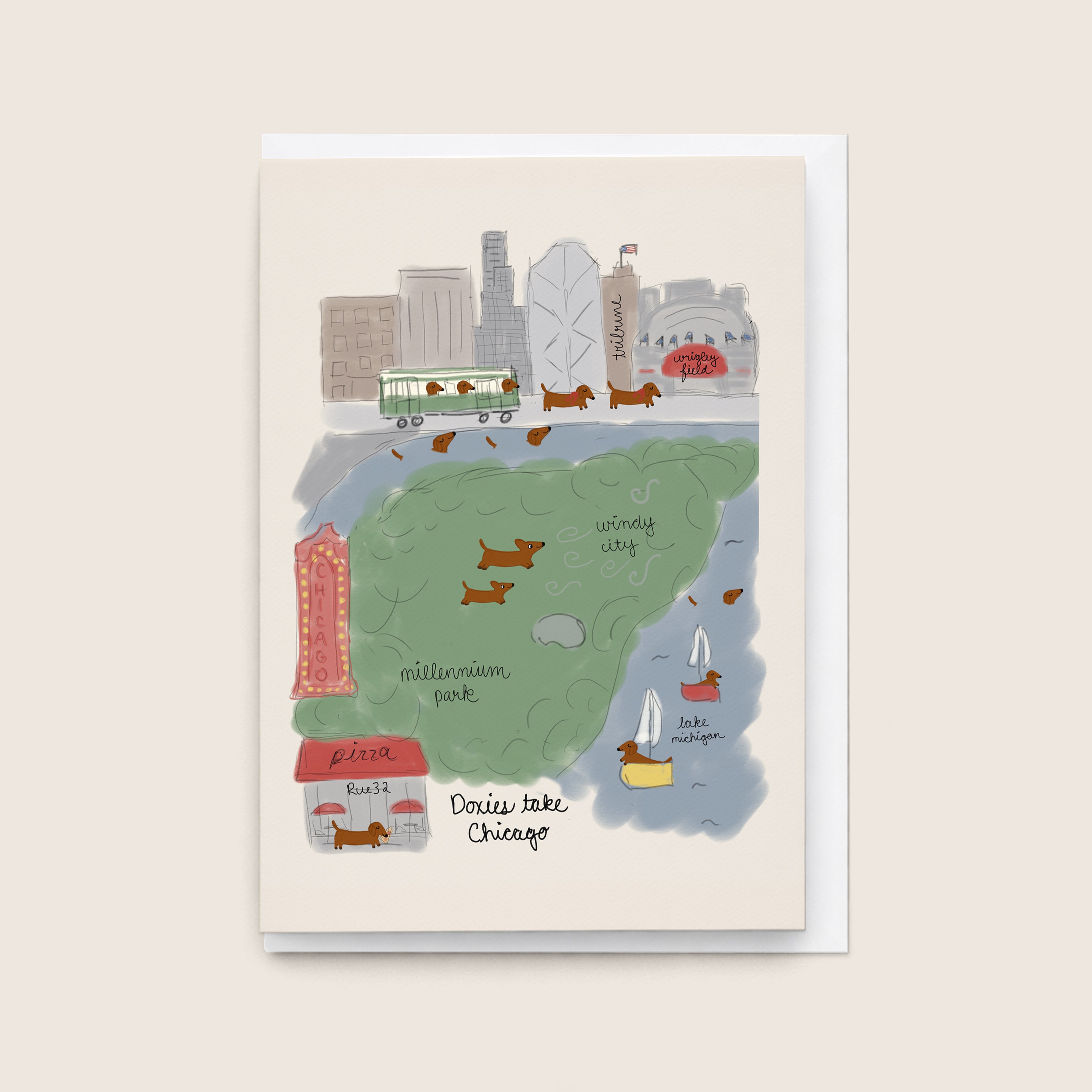 'Doxies Take Chicago' Card