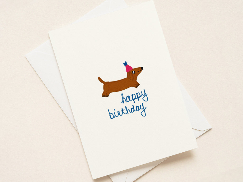 "Birthday Party Doxie” Birthday Cards