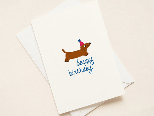 "Birthday Party Doxie” Birthday Cards