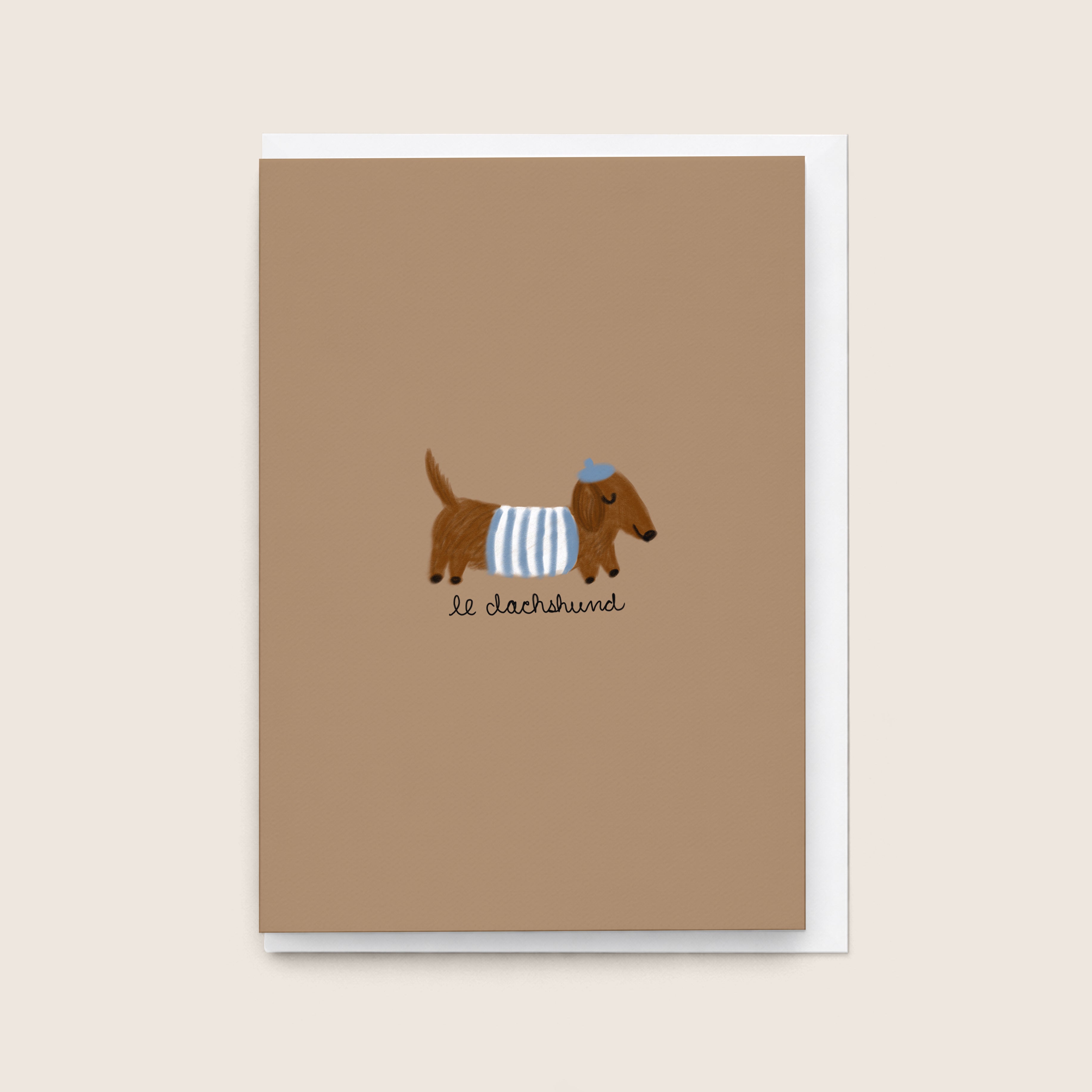 "Le Dachshund” Greeting Card