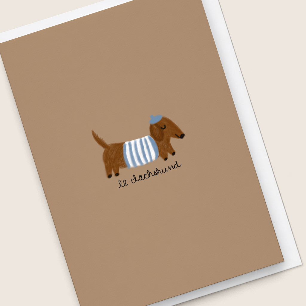 "Le Dachshund” Greeting Card