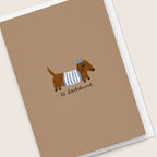 "Le Dachshund” Greeting Card
