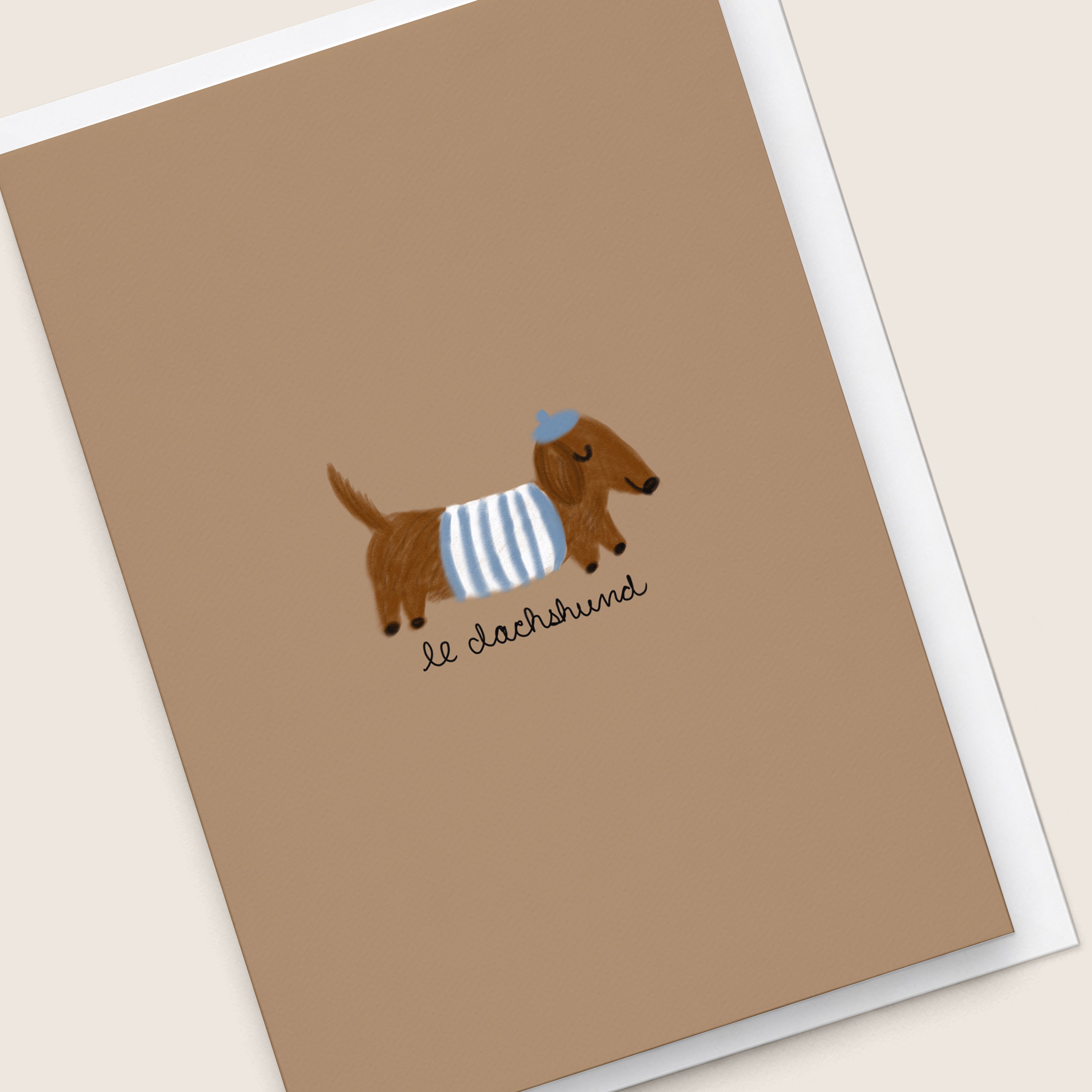 "Le Dachshund” Greeting Card