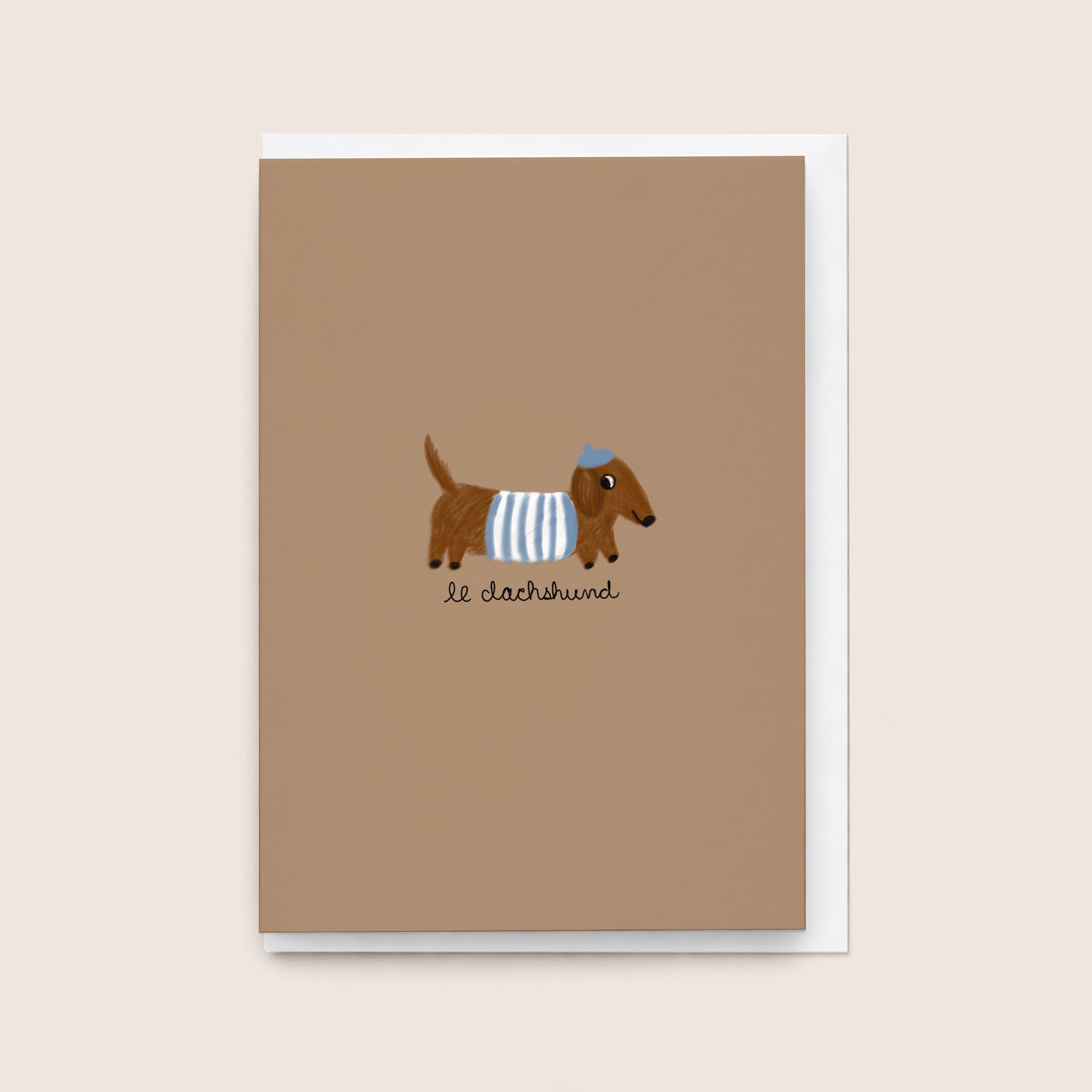 'Le Dachshund' Card