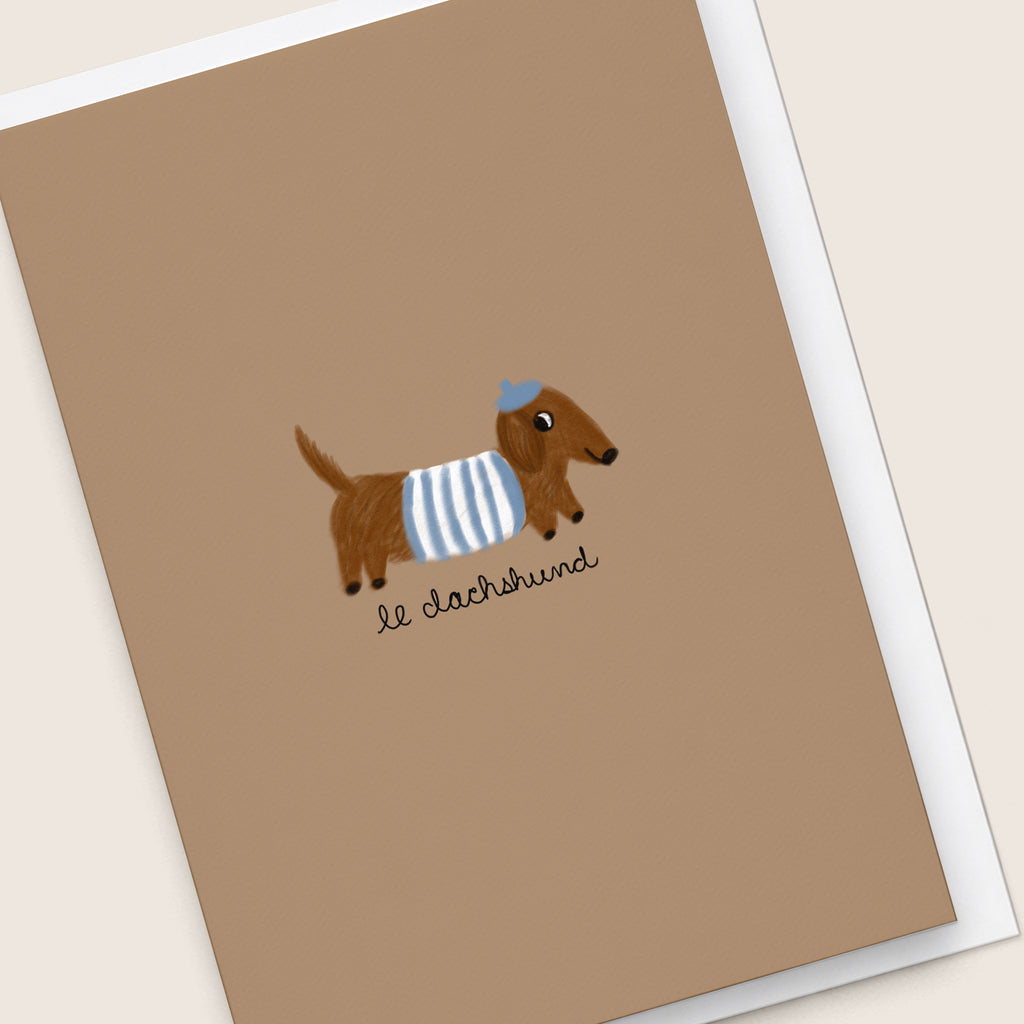 'Le Dachshund' Card
