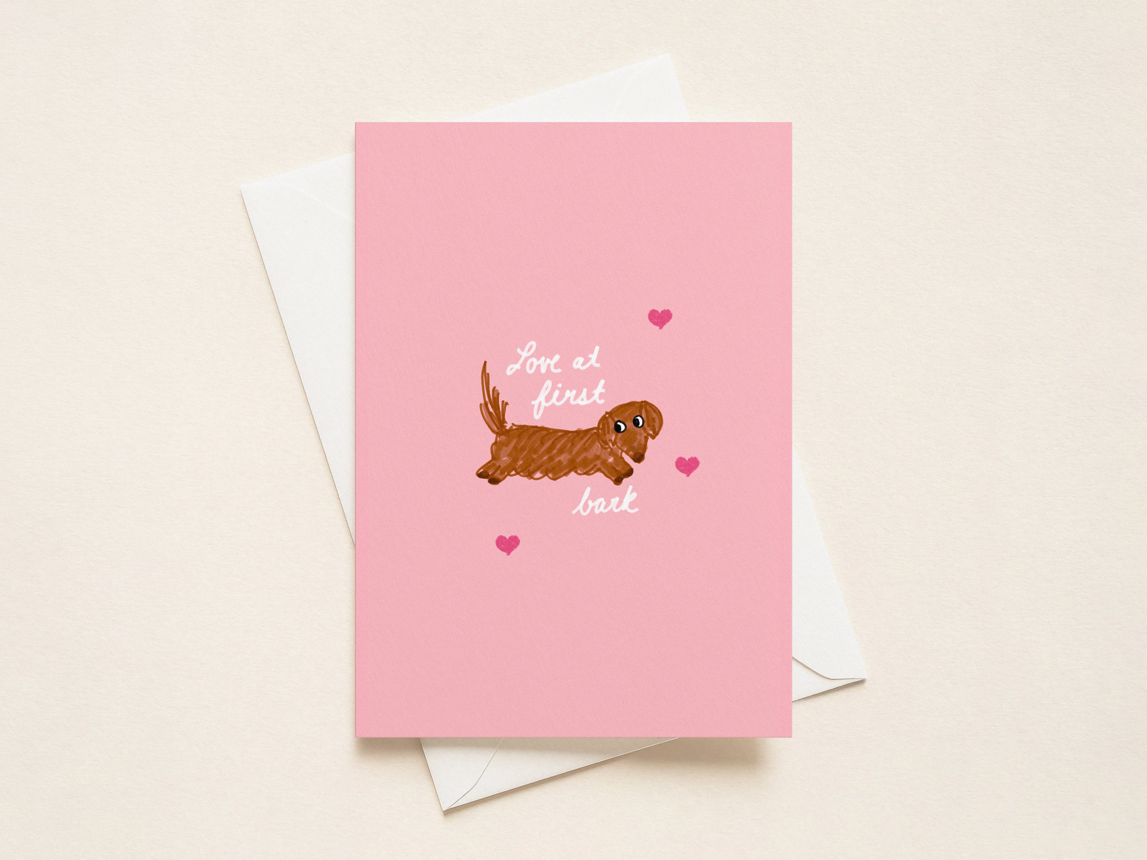 "Love at First Bark” Valentine's Cards