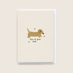 'Love at First Bark' Card (Cream)
