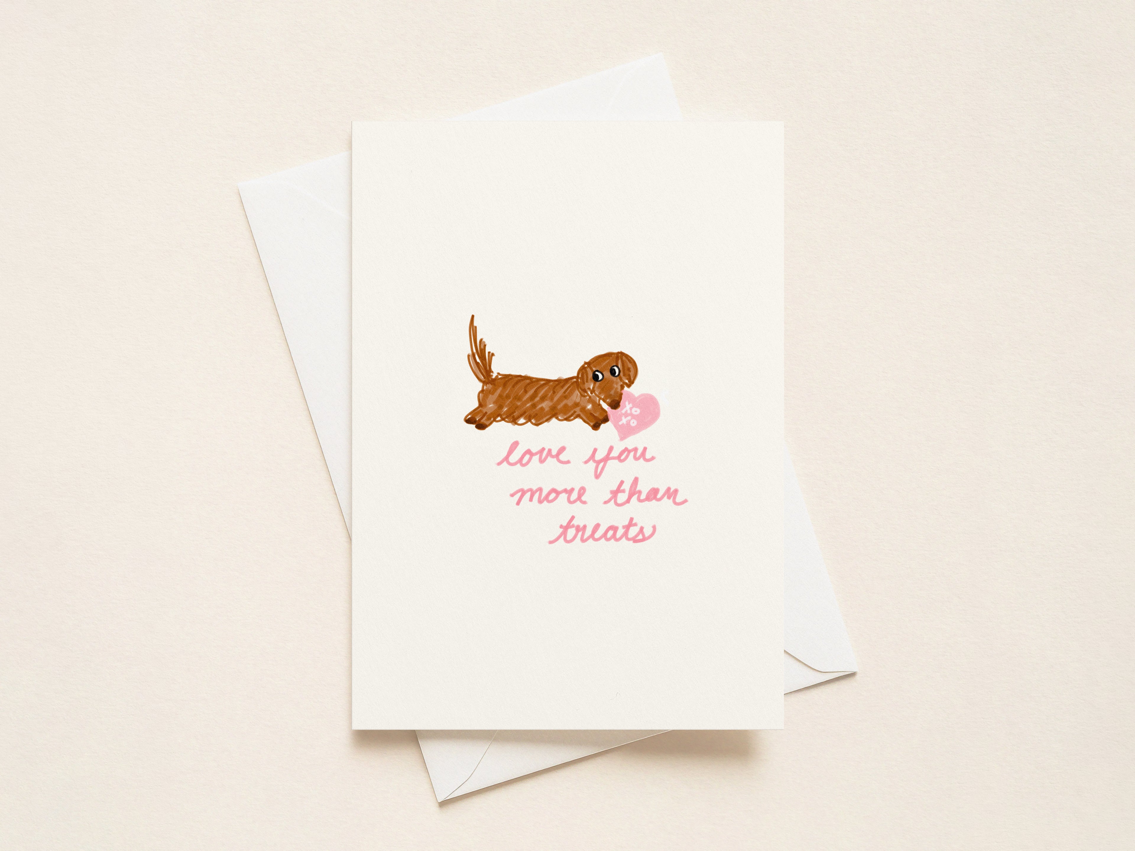 “Love you More Than Treats” Valentine's Cards