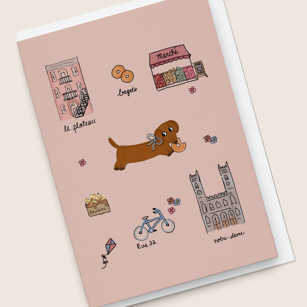 'Montréal Doxie' Card