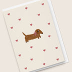 'Doxie Hearts' Card