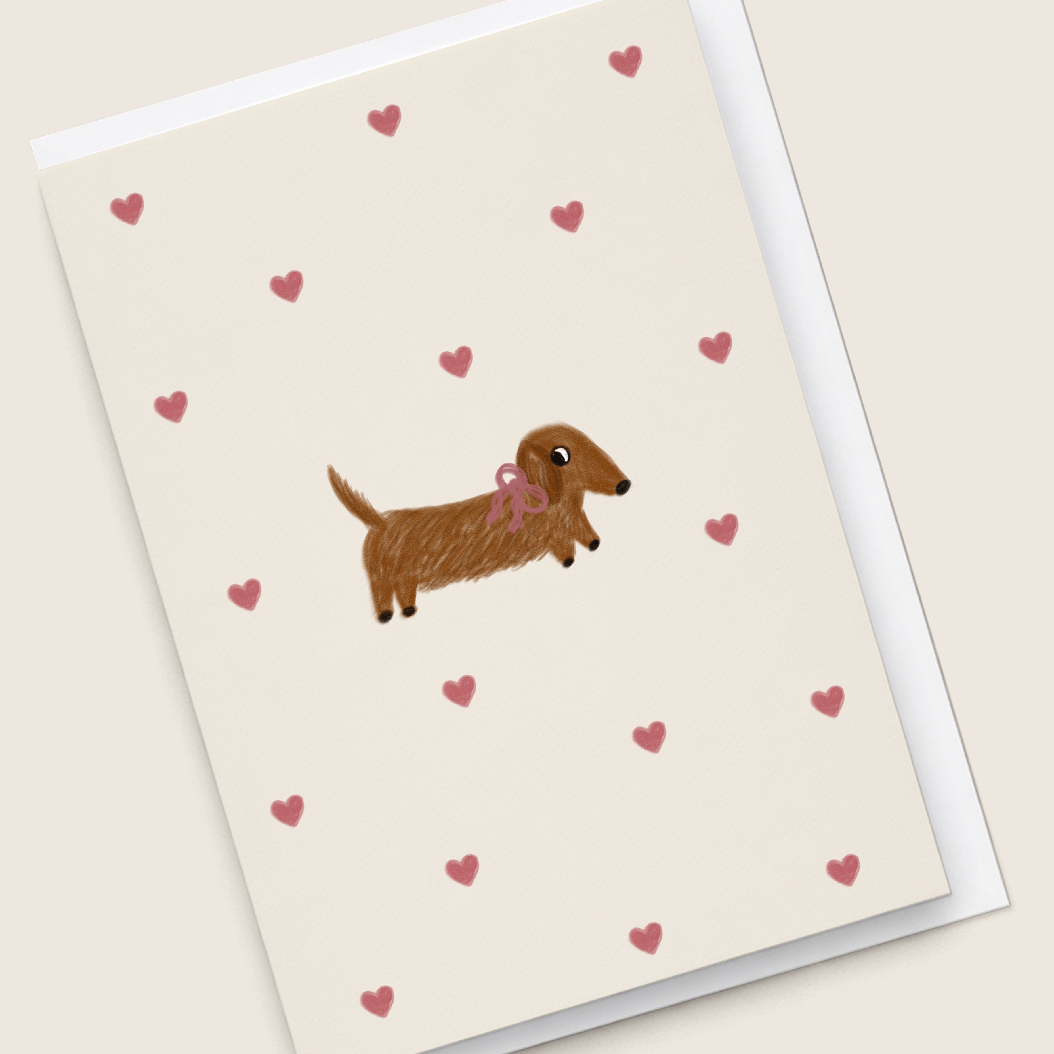 'Doxie Hearts' Card