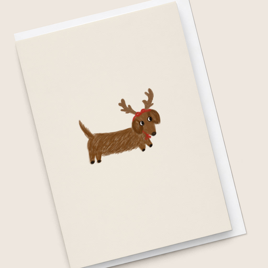 'Reindeerhund' Christmas Card