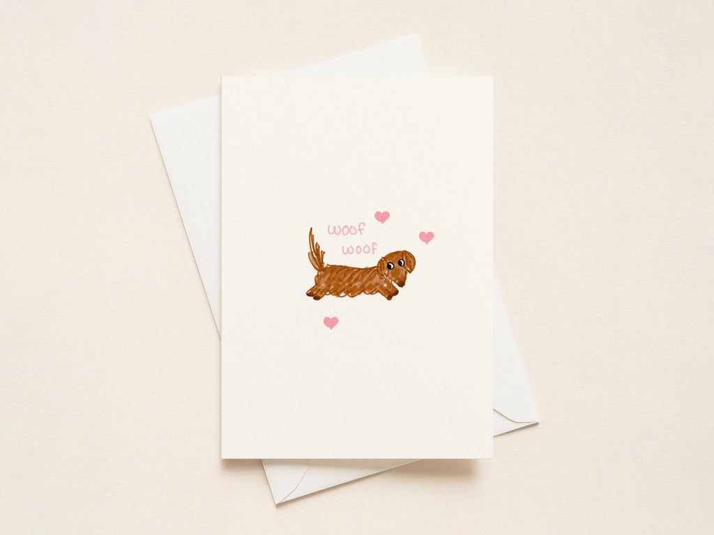 "Woof Woof” Greeting Card
