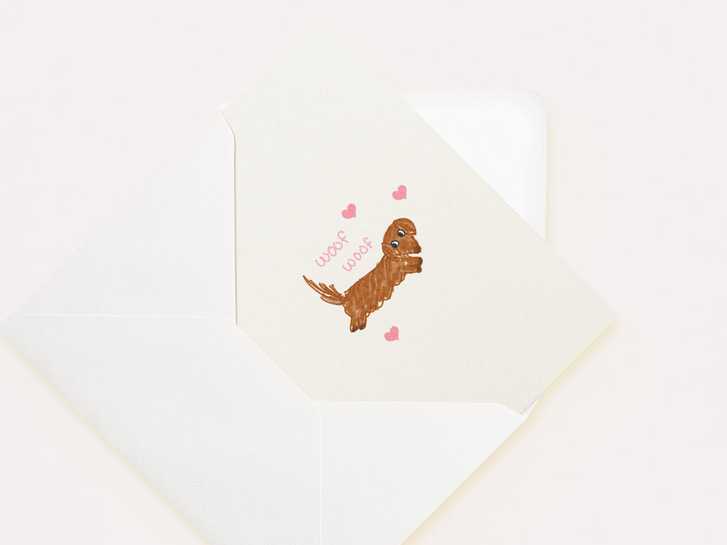 "Woof Woof” Greeting Card
