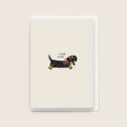 'Woof Woof' Card - Black and Cream