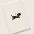 'Woof Woof' Card - Black and Cream
